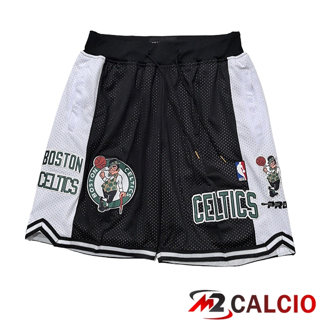 Pantaloncini NBA Boston Celtics 2025/2026 Nero/Bianco Pantaloncini NBA Boston Celtics 2025/2026 Nero/Bianco