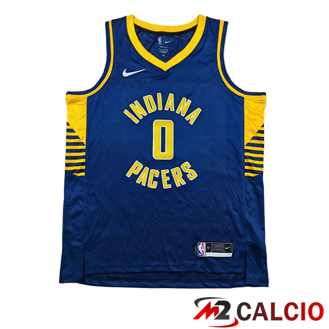Maglie Indiana Pacers (HALIBURTON #0) 2025/2026 Blu/Giallo Maglie Indiana Pacers (HALIBURTON #0) 2025/2026 Blu/Giallo
