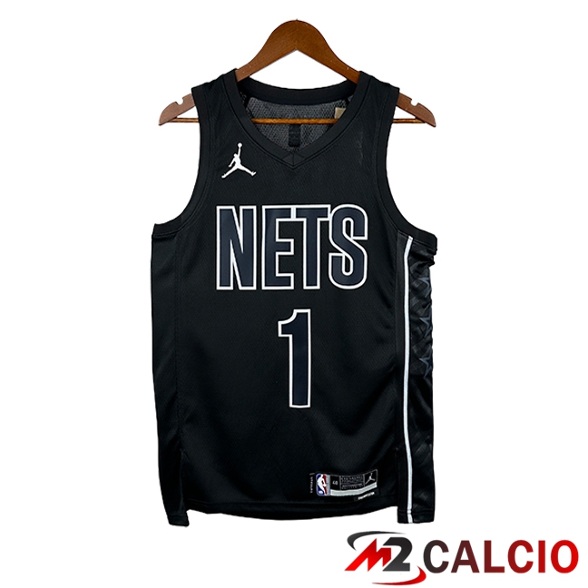 Maglie Brooklyn Nets (RUSSELL #1) 2025/2026 Nero/Bianco Maglie Brooklyn Nets (RUSSELL #1) 2025/2026 Nero/Bianco