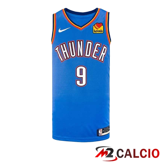 Maglie Oklahoma City Thunder (CARUSO #9) 2025/2026 Bianco/Grigio Maglie Oklahoma City Thunder (CARUSO #9) 2025/2026 Bianco/Grigio