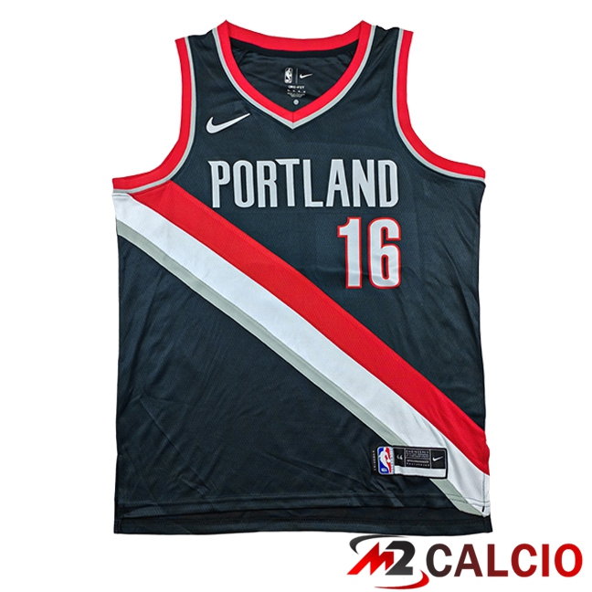 Maglie Portland Trail Blazers (YANG #16) 2025/2026 Nero/Rosso Maglie Portland Trail Blazers (YANG #16) 2025/2026 Nero/Rosso