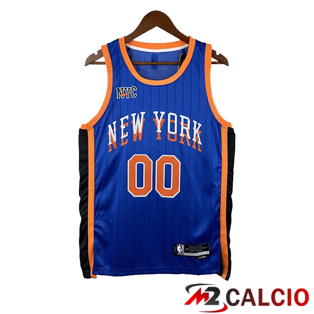 Maglie New York Knicks (CLARKSON #00) 2025/2026 Blu/Nero/Arancia Maglie New York Knicks (CLARKSON #00) 2025/2026 Blu/Nero/Arancia