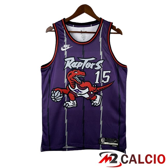 Maglie Toronto Raptors (CARTER #15) 2025/2026 Viola/Bianco Maglie Toronto Raptors (CARTER #15) 2025/2026 Viola/Bianco