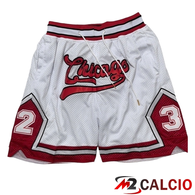 Pantaloncini NBA Chicago Bulls 2025/2026 Bianco/Rosso - MD.2