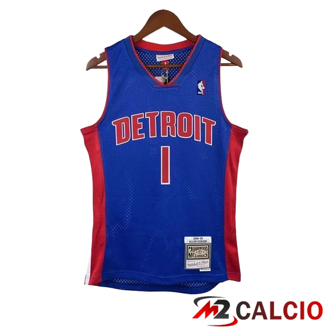 Maglie Detroit Pistons (IVERSON #1) 2025/2026 Blu/Rosso Maglie Detroit Pistons (IVERSON #1) 2025/2026 Blu/Rosso