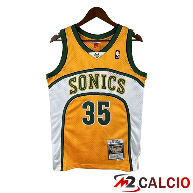 Maglie Oklahoma City Thunder (DURANT #35) 2025/2026 Giallo/Bianco Maglie Oklahoma City Thunder (DURANT #35) 2025/2026 Giallo/Bianco