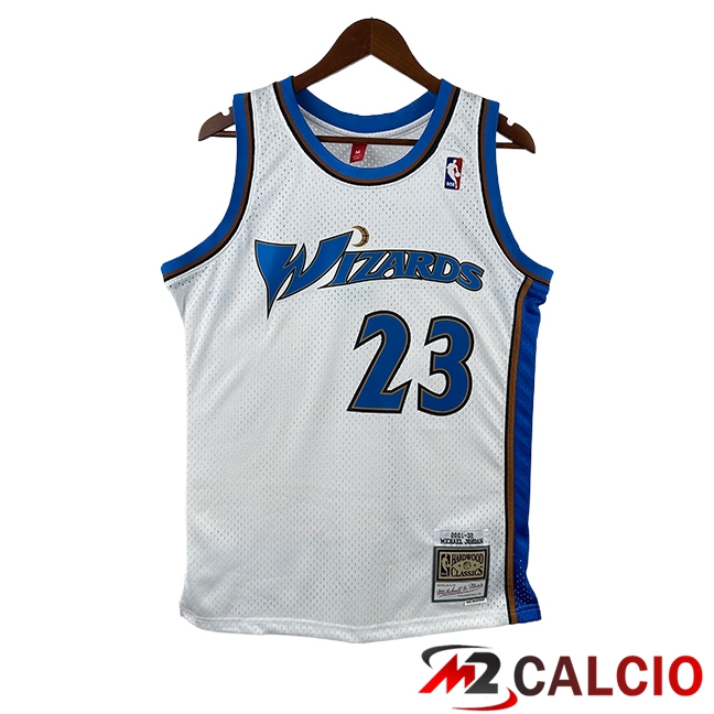 Maglie Washington Wizards (JORDAN #23) 2025/2026 Bianco/Blu Maglie Washington Wizards (JORDAN #23) 2025/2026 Bianco/Blu