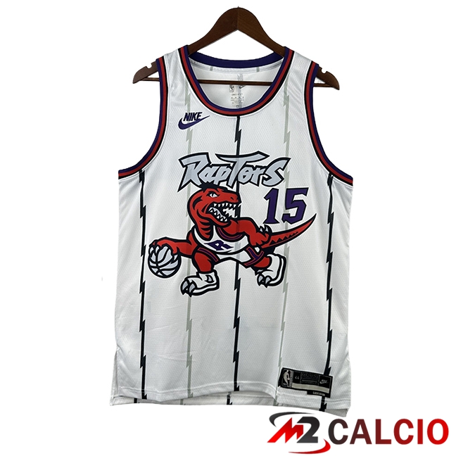 Maglie Toronto Raptors (CARTER #15) 2025/2026 Bianco/Rosso Maglie Toronto Raptors (CARTER #15) 2025/2026 Bianco/Rosso