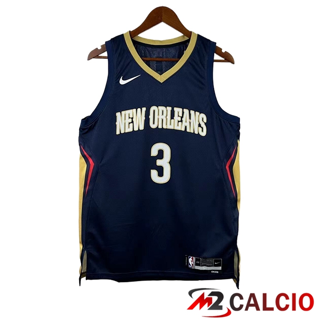 Maglie New Orleans Pelicans (POOLE #3) 2025/2026 Blu/Giallo Maglie New Orleans Pelicans (POOLE #3) 2025/2026 Blu/Giallo