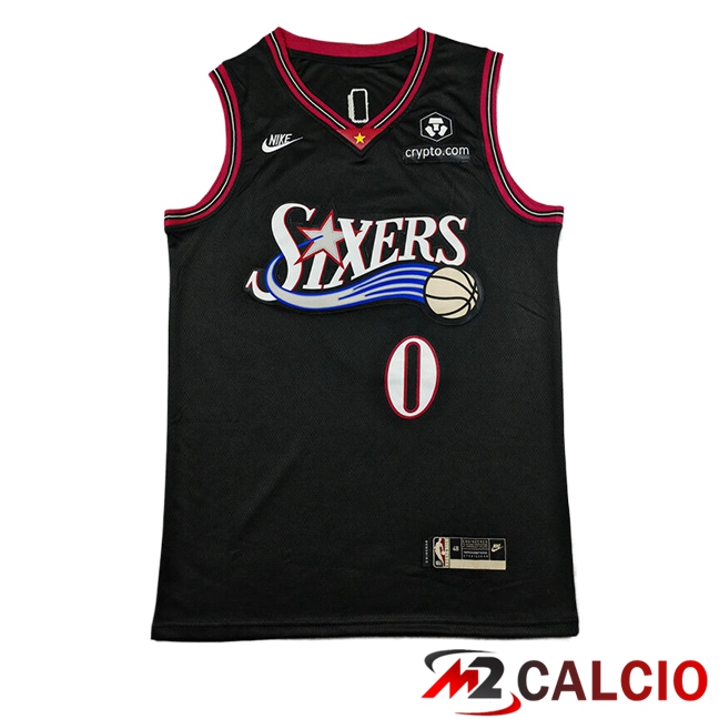 Maglie Philadelphia 76ers (MAXEY #0) 2025/2026 Nero/Rosso Maglie Philadelphia 76ers (MAXEY #0) 2025/2026 Nero/Rosso