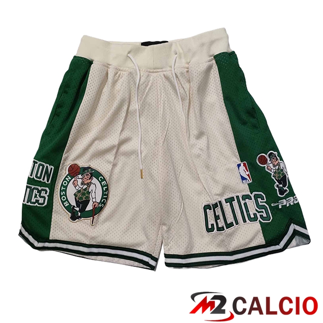 Pantaloncini NBA Boston Celtics 2025/2026 Beige/Verde Pantaloncini NBA Boston Celtics 2025/2026 Beige/Verde