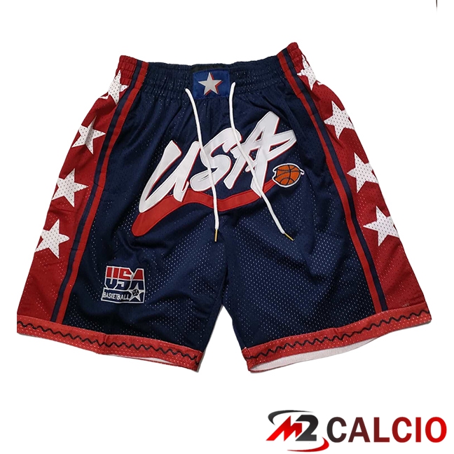 Pantaloncini NBA USA 2025/2026 Blu/Rosso Pantaloncini NBA USA 2025/2026 Blu/Rosso