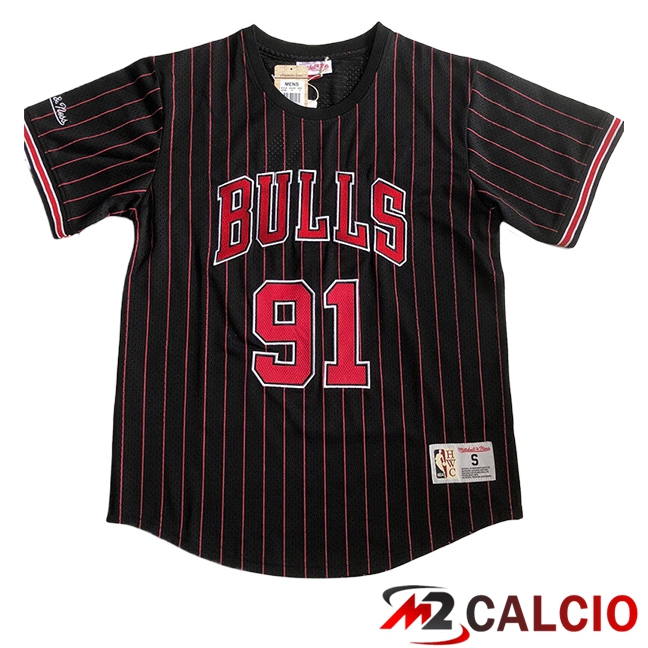 Maglie Chicago Bulls (RODMAN #91) 2025/2026 Nero/Rosso Maglie Chicago Bulls (RODMAN #91) 2025/2026 Nero/Rosso
