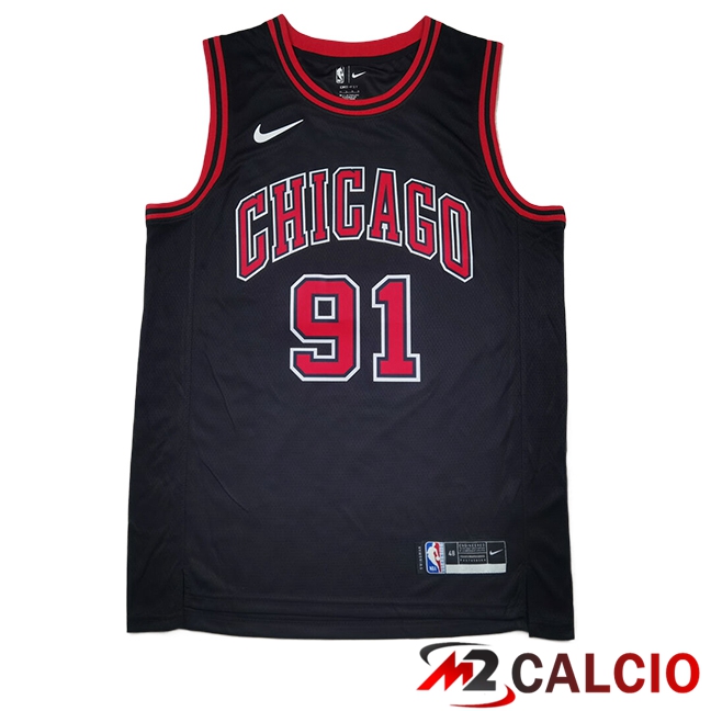 Maglie Chicago Bulls (RODMAN #91) 2025/2026 Nero/Rosso - MD.2 Maglie Chicago Bulls (RODMAN #91) 2025/2026 Nero/Rosso - MD.2