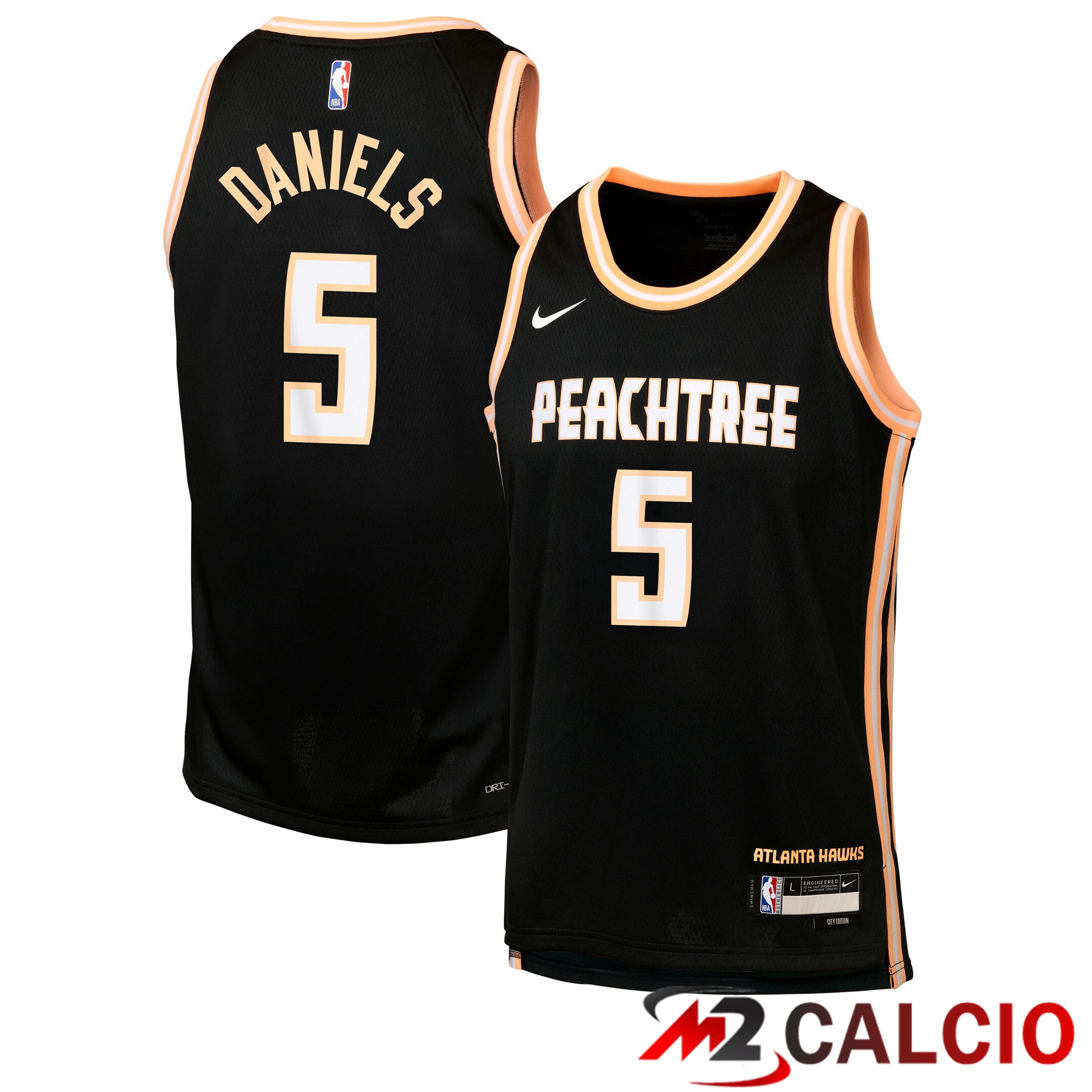 Maglie Atlanta Hawks Nike 2025/26 City Edition Swingman - Nera - Dyson Daniels - Ragazzi Maglie Atlanta Hawks Nike 2025/26 City Edition Swingman - Nera - Dyson Daniels - Ragazzi