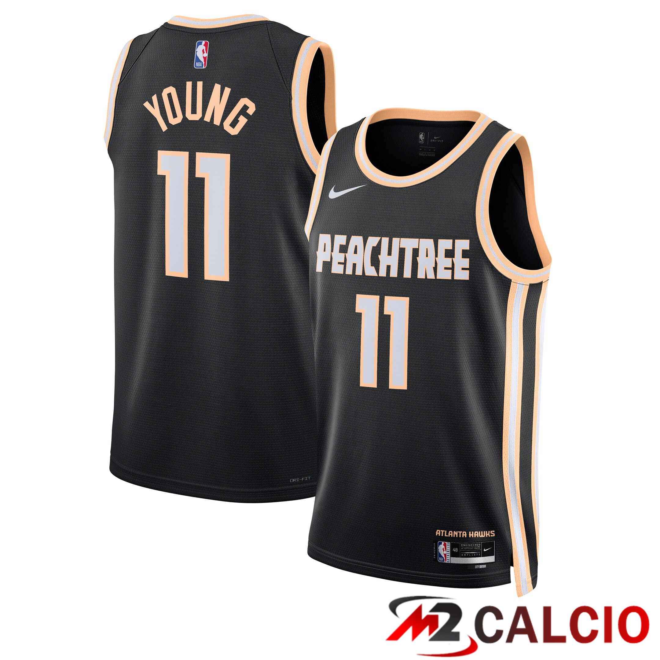 Maglie Atlanta Hawks Nike 2025/26 City Edition Swingman - Nera - Trae Young - Unisex Maglie Atlanta Hawks Nike 2025/26 City Edition Swingman - Nera - Trae Young - Unisex