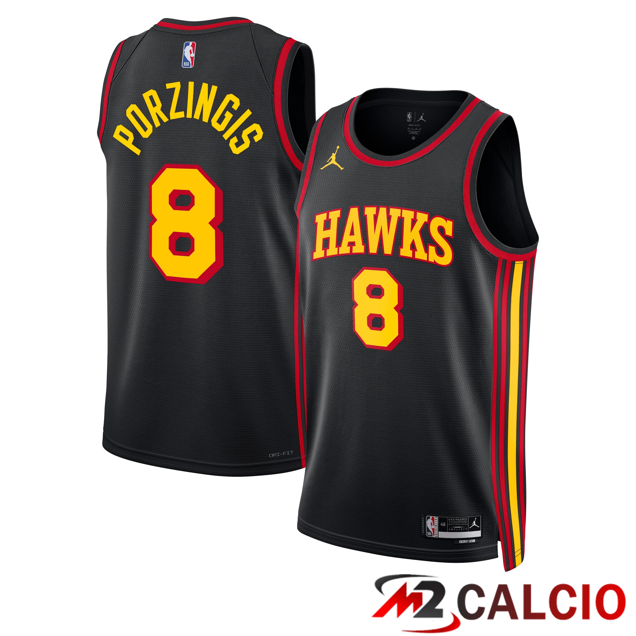 Maglie Atlanta Hawks Jordan Brand Statement Edition Swingman - Nera - Kristaps Porzingis - Unisex Maglie Atlanta Hawks Jordan Brand Statement Edition Swingman - Nera - Kristaps Porzingis - Unisex