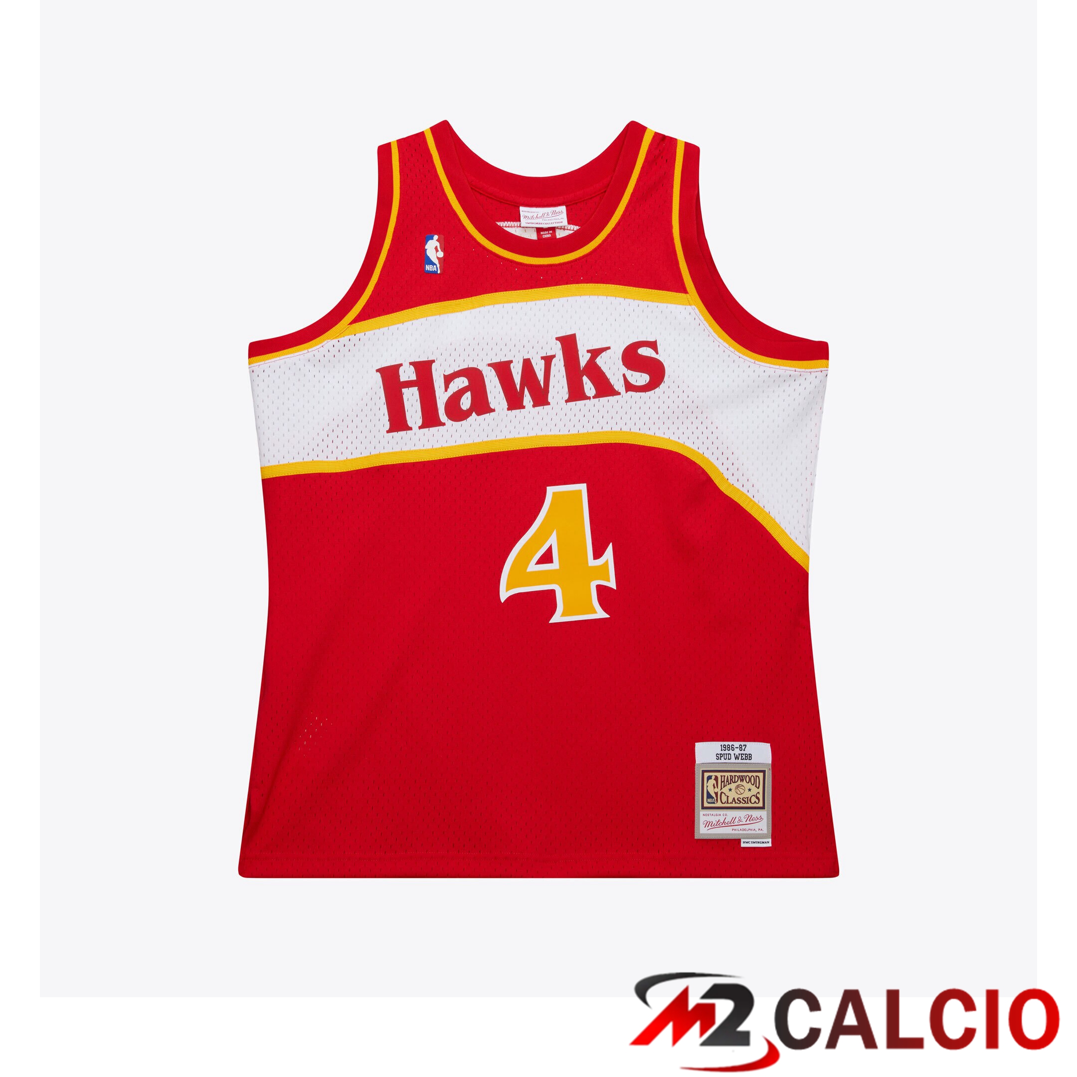 Maglie Swingman Atlanta Hawks Mitchell & Ness In Trasferta Spud Webb 1986-87 Maglie Swingman Atlanta Hawks Mitchell & Ness In Trasferta Spud Webb 1986-87