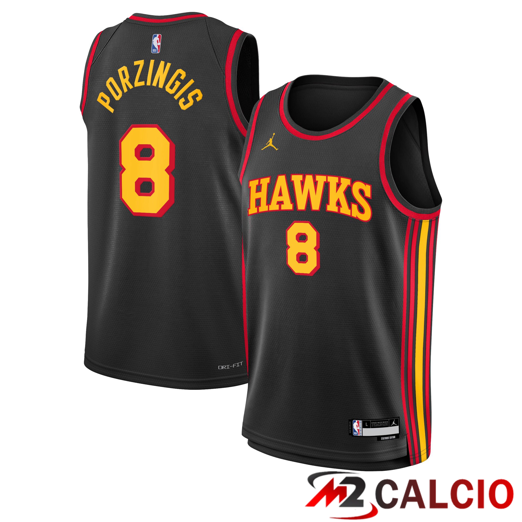 Maglie Atlanta Hawks Jordan Brand Statement Edition Swingman 22 - Nera - Kristaps Porzingis - Gioventu Maglie Atlanta Hawks Jordan Brand Statement Edition Swingman 22 - Nera - Kristaps Porzingis - Gioventu