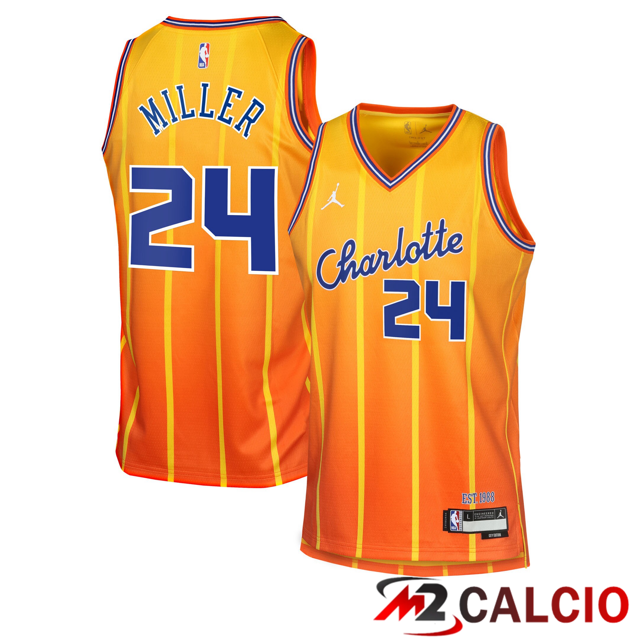 Maglie Jordan Brand 2025/26 City Edition Swingman Degli Charlotte Hornets - Oro - Brandon Miller - Ragazzi Maglie Jordan Brand 2025/26 City Edition Swingman Degli Charlotte Hornets - Oro - Brandon Miller - Ragazzi