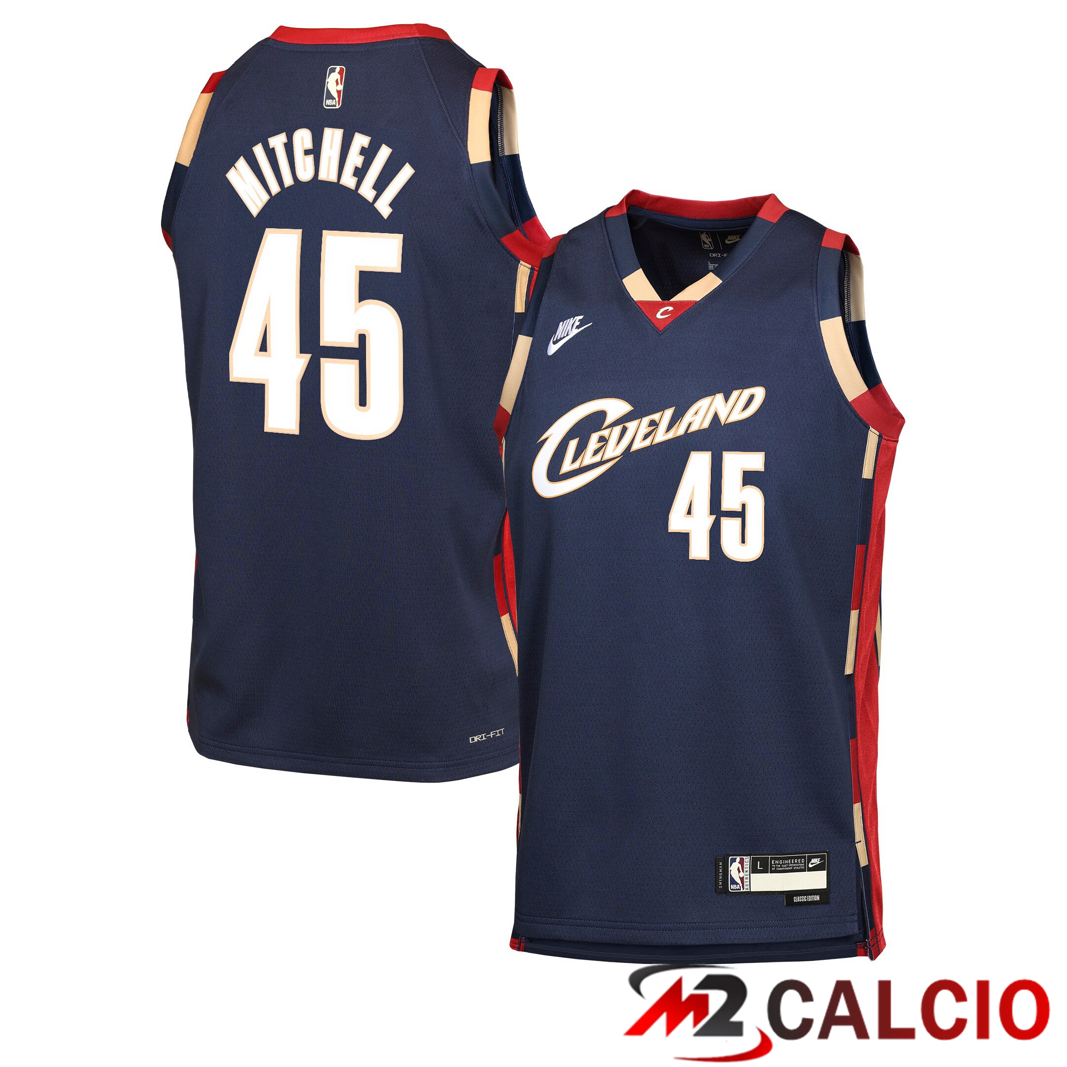 Maglie Cleveland Cavaliers Nike Classic Edition - Blu Navy - Donovan Mitchell - Ragazzi Maglie Cleveland Cavaliers Nike Classic Edition - Blu Navy - Donovan Mitchell - Ragazzi