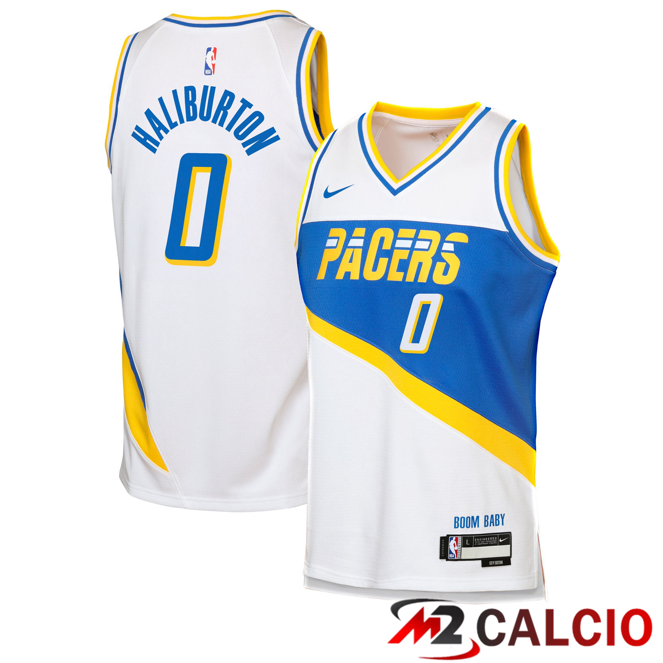 Maglie Indiana Pacers Nike 2025/26 City Edition Swingman - Bianca - Tyrese Haliburton - Ragazzi Maglie Indiana Pacers Nike 2025/26 City Edition Swingman - Bianca - Tyrese Haliburton - Ragazzi