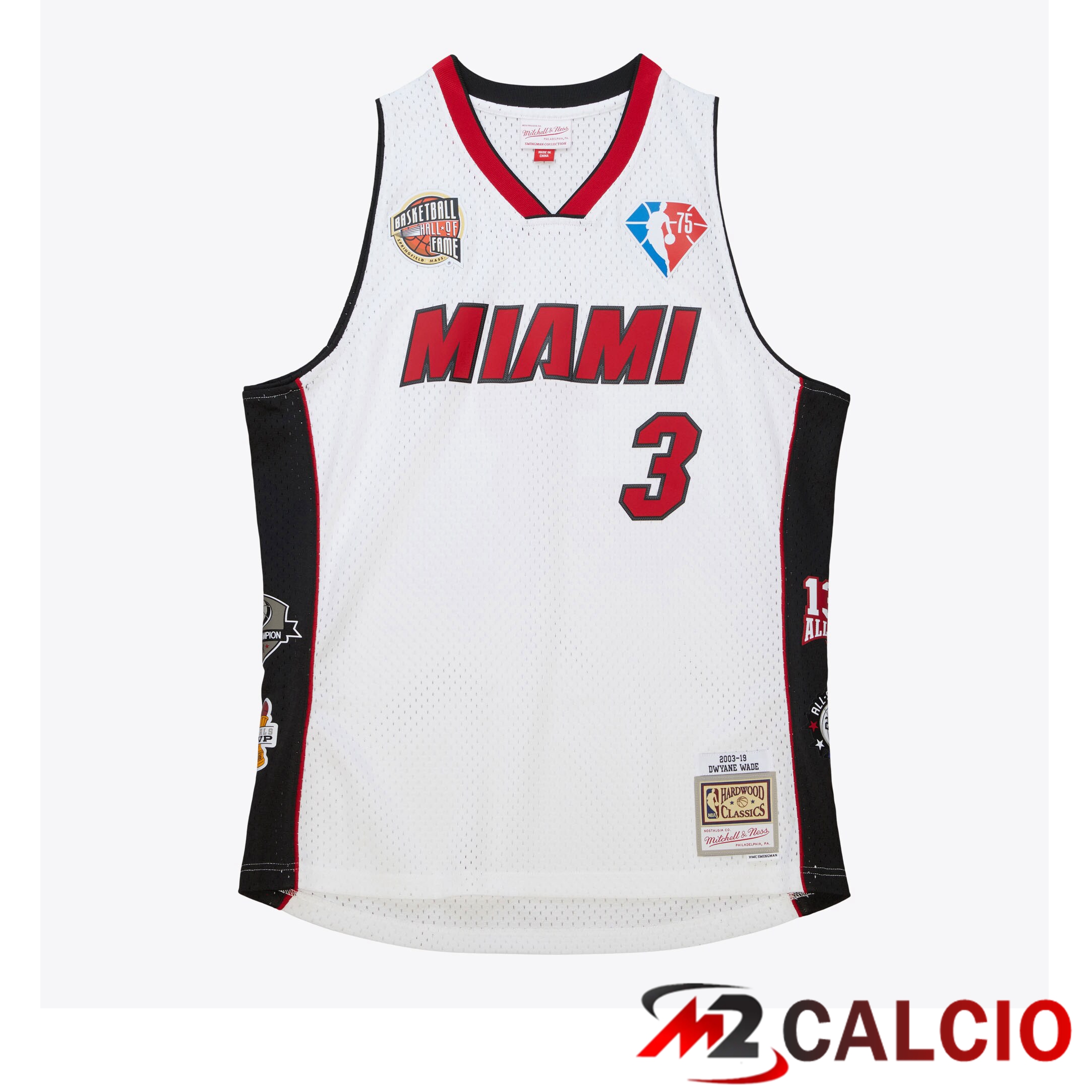 Maglie Mitchell & Ness Hof Swingman Dei Miami Heat, Dwyane Wade Maglie Mitchell & Ness Hof Swingman Dei Miami Heat, Dwyane Wade
