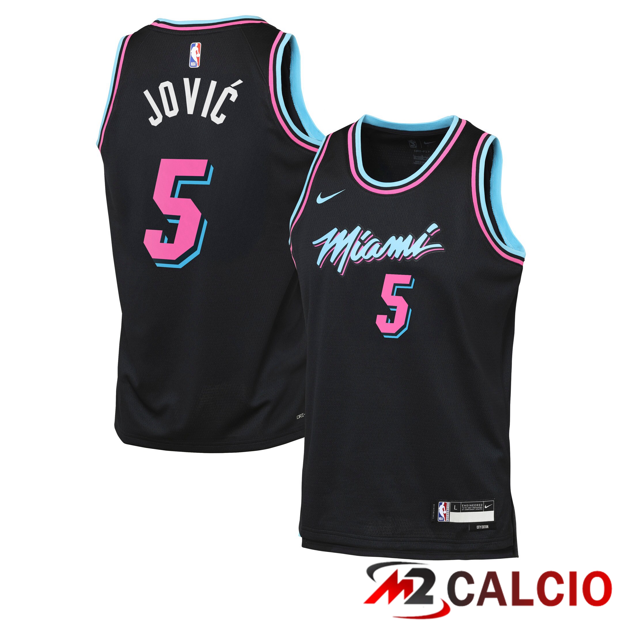 Maglie Miami Heat Nike 2025/26 City Edition Swingman - Nera - Nikola Jović - Ragazzi Maglie Miami Heat Nike 2025/26 City Edition Swingman - Nera - Nikola Jović - Ragazzi