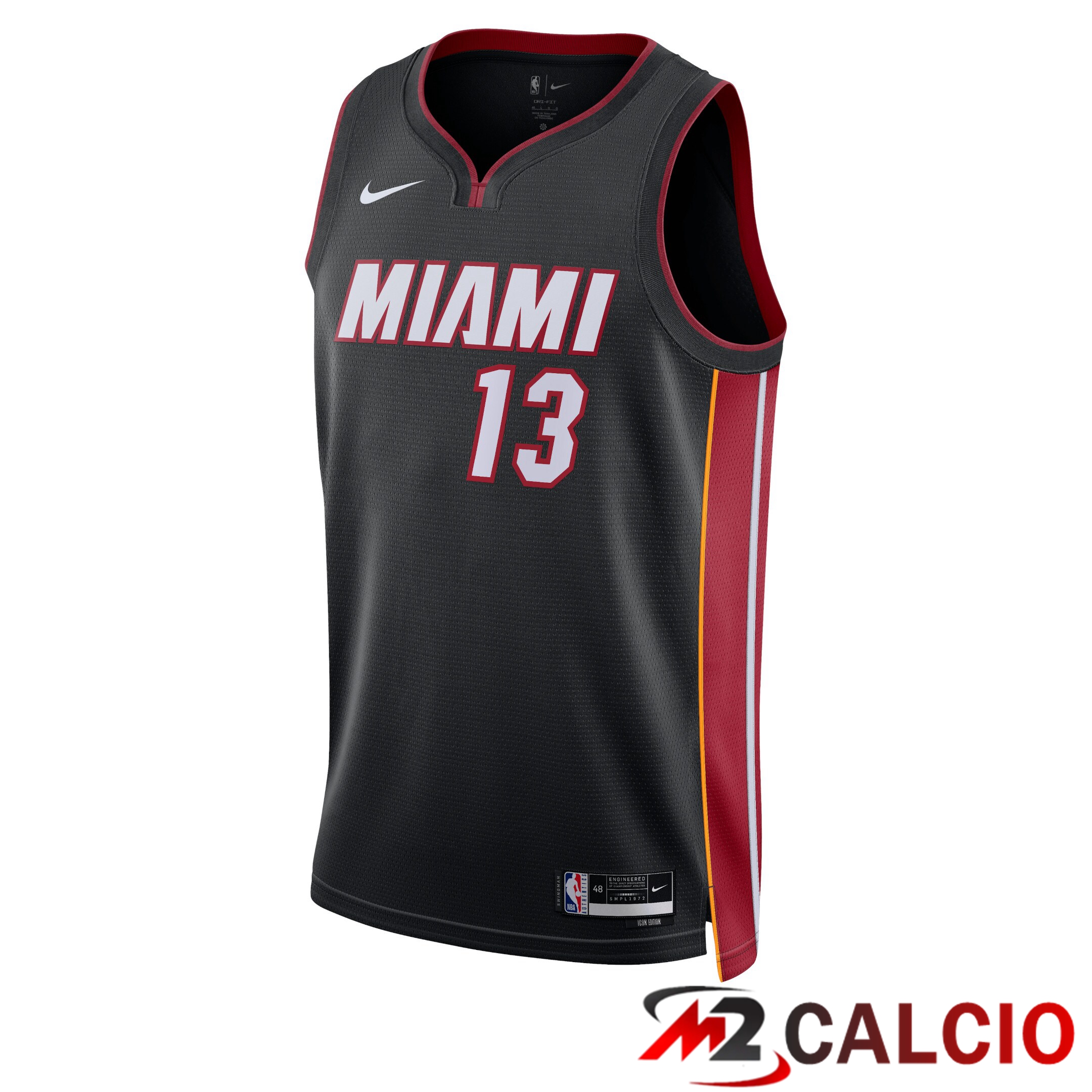 Maglie Miami Heat Nike Icon Edition Swingman - Nera - Bam Adebayo - Unisex Maglie Miami Heat Nike Icon Edition Swingman - Nera - Bam Adebayo - Unisex