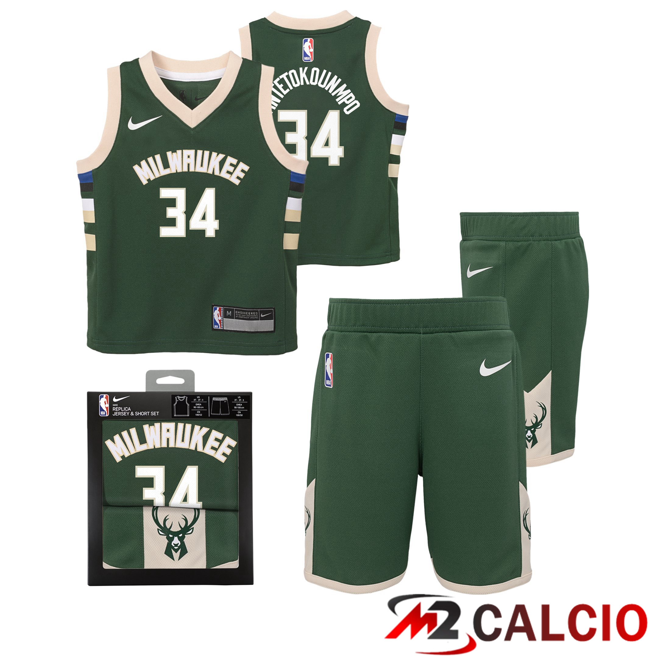 Maglie Milwaukee Bucks Cofanetto Set Replica Icona E Pantaloncini- Giannis Antetokounmpo - Neonato Maglie Milwaukee Bucks Cofanetto Set Replica Icona E Pantaloncini- Giannis Antetokounmpo - Neonato