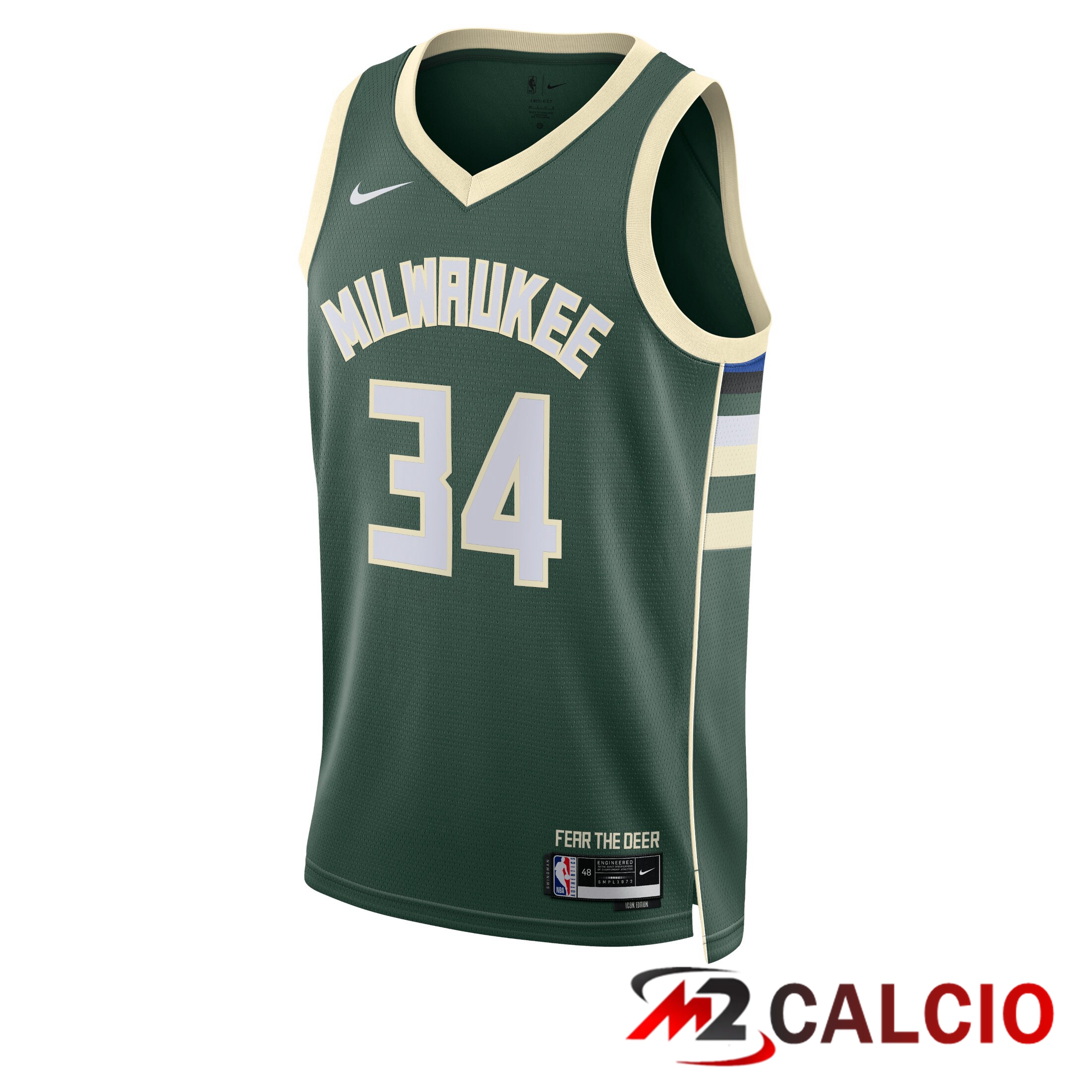 Maglie Milwaukee Bucks Nike Icon Edition Swingman - Verde Hunter - Giannis Antetokounmpo - Unisex Maglie Milwaukee Bucks Nike Icon Edition Swingman - Verde Hunter - Giannis Antetokounmpo - Unisex