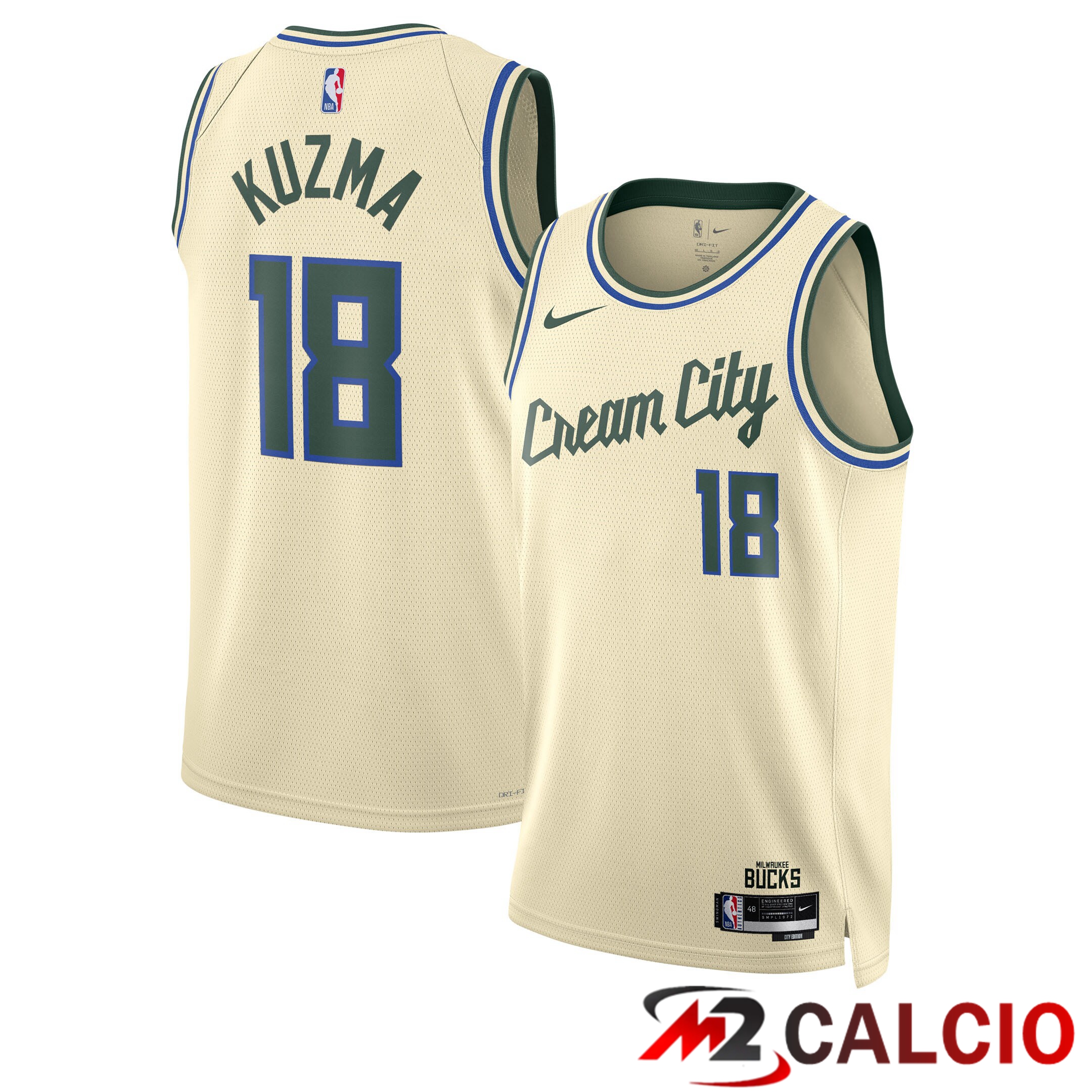 Maglie Milwaukee Bucks Nike 2025/26 City Edition Swingman - Crema - Kyle Kuzma - Unisex Maglie Milwaukee Bucks Nike 2025/26 City Edition Swingman - Crema - Kyle Kuzma - Unisex