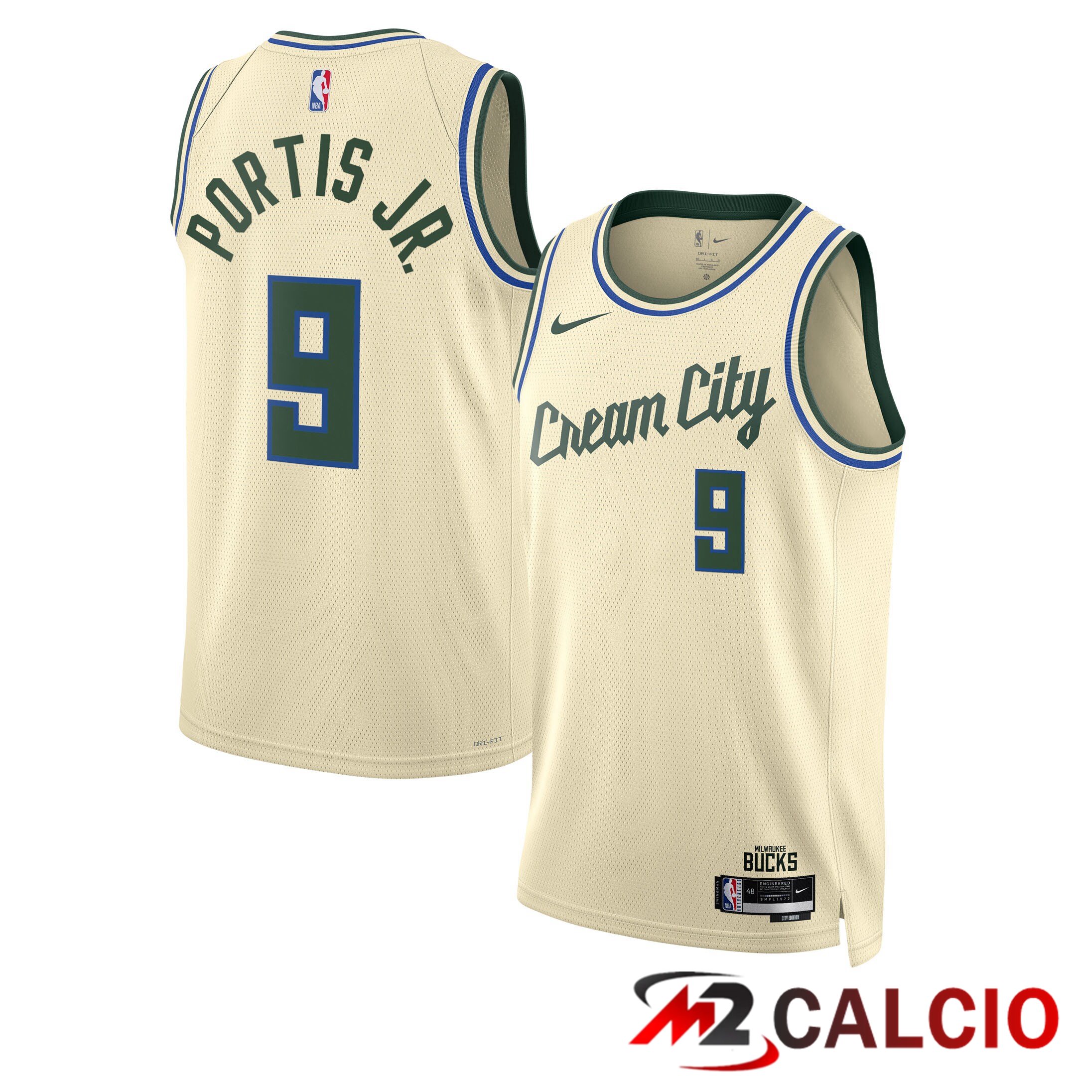 Maglie Milwaukee Bucks Nike 2025/26 City Edition Swingman - Crema - Bobby Portis - Unisex Maglie Milwaukee Bucks Nike 2025/26 City Edition Swingman - Crema - Bobby Portis - Unisex