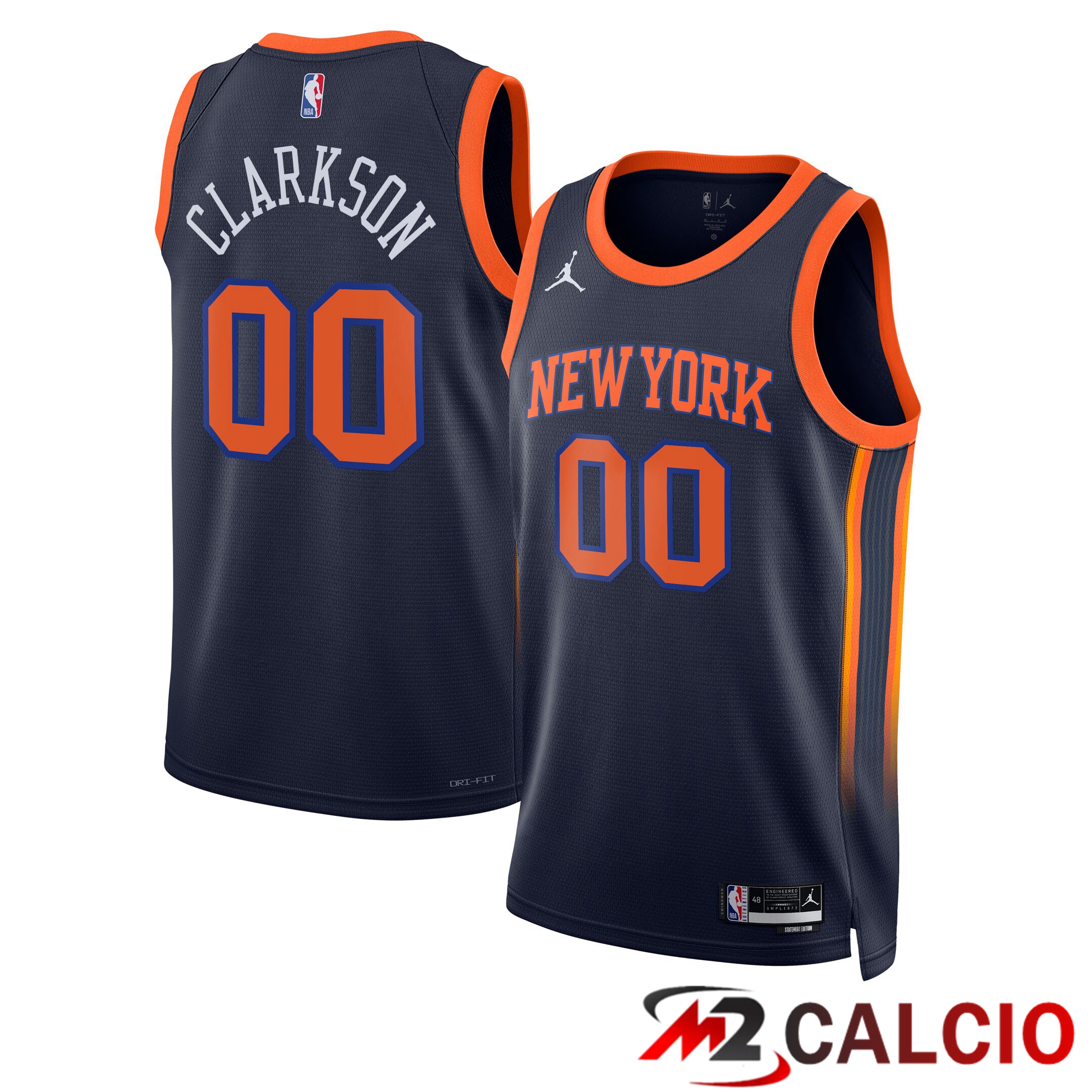 Maglie New York Knicks Jordan Brand Statement Edition Swingman - Blu Navy - Jordan Clarkson - Unisex Maglie New York Knicks Jordan Brand Statement Edition Swingman - Blu Navy - Jordan Clarkson - Unisex