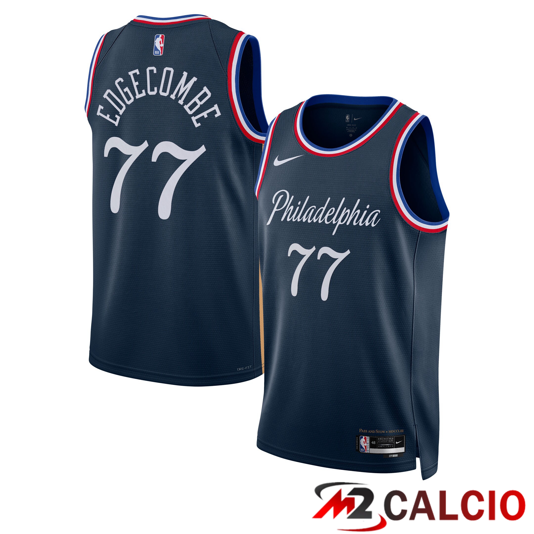 Maglie Philadelphia 76ers Nike 2025/26 City Edition Swingman - Blu Navy - Vj Edgecombe - Unisex Maglie Philadelphia 76ers Nike 2025/26 City Edition Swingman - Blu Navy - Vj Edgecombe - Unisex