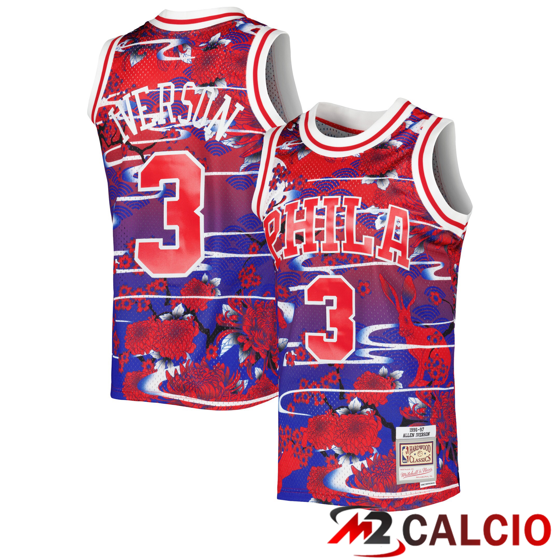 Maglie Mitchell & Ness Allen Iverson Philadelphia 76ers Rossa Da Uomo 1996/97 Hardwood Classics Lunar New Year Swingman Maglie Mitchell & Ness Allen Iverson Philadelphia 76ers Rossa Da Uomo 1996/97 Hardwood Classics Lunar New Year Swingman