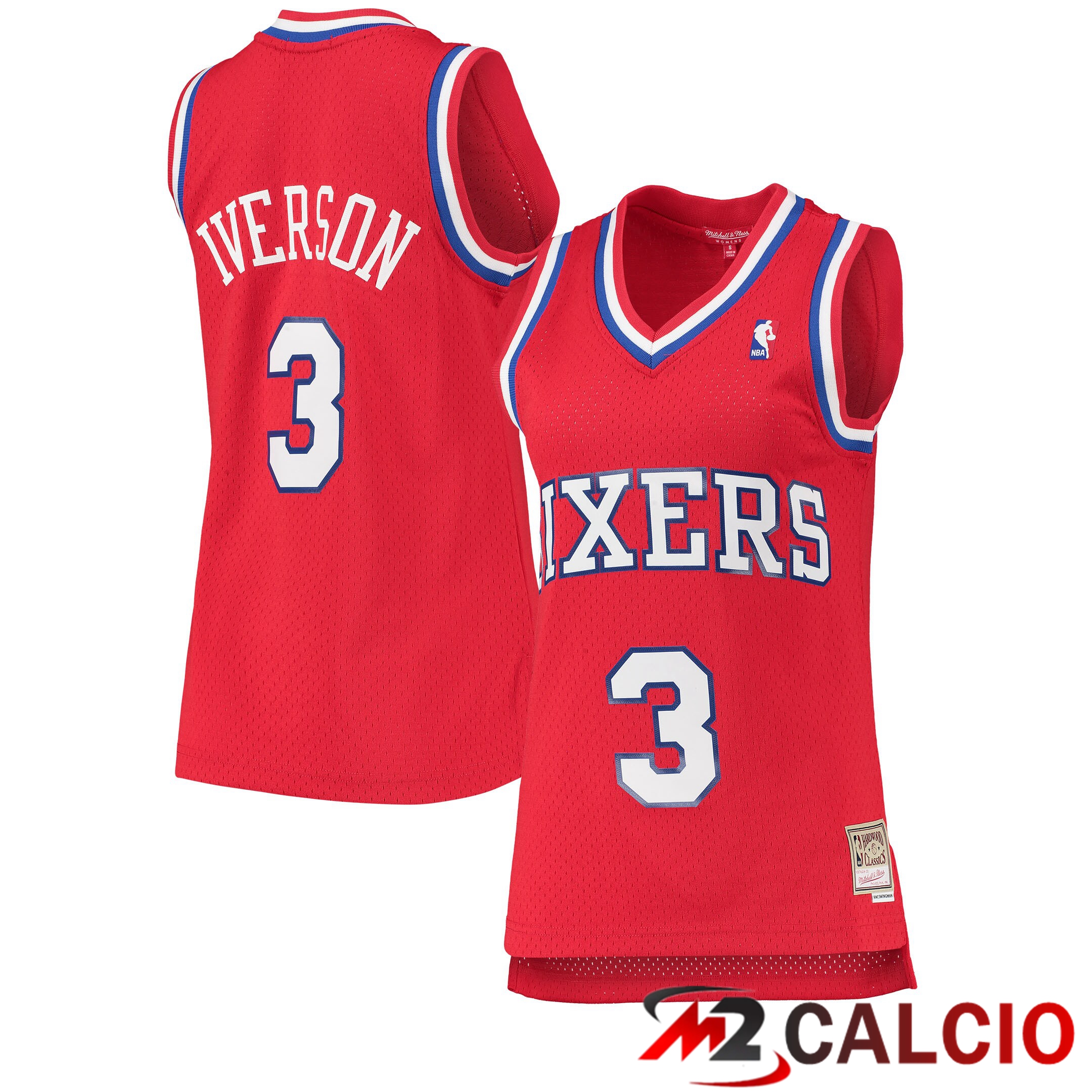 Maglie Mitchell & Ness Allen Iverson Philadelphia 76ers Rossa 2002/03 Hardwood Classics Swingman Da Donna Maglie Mitchell & Ness Allen Iverson Philadelphia 76ers Rossa 2002/03 Hardwood Classics Swingman Da Donna