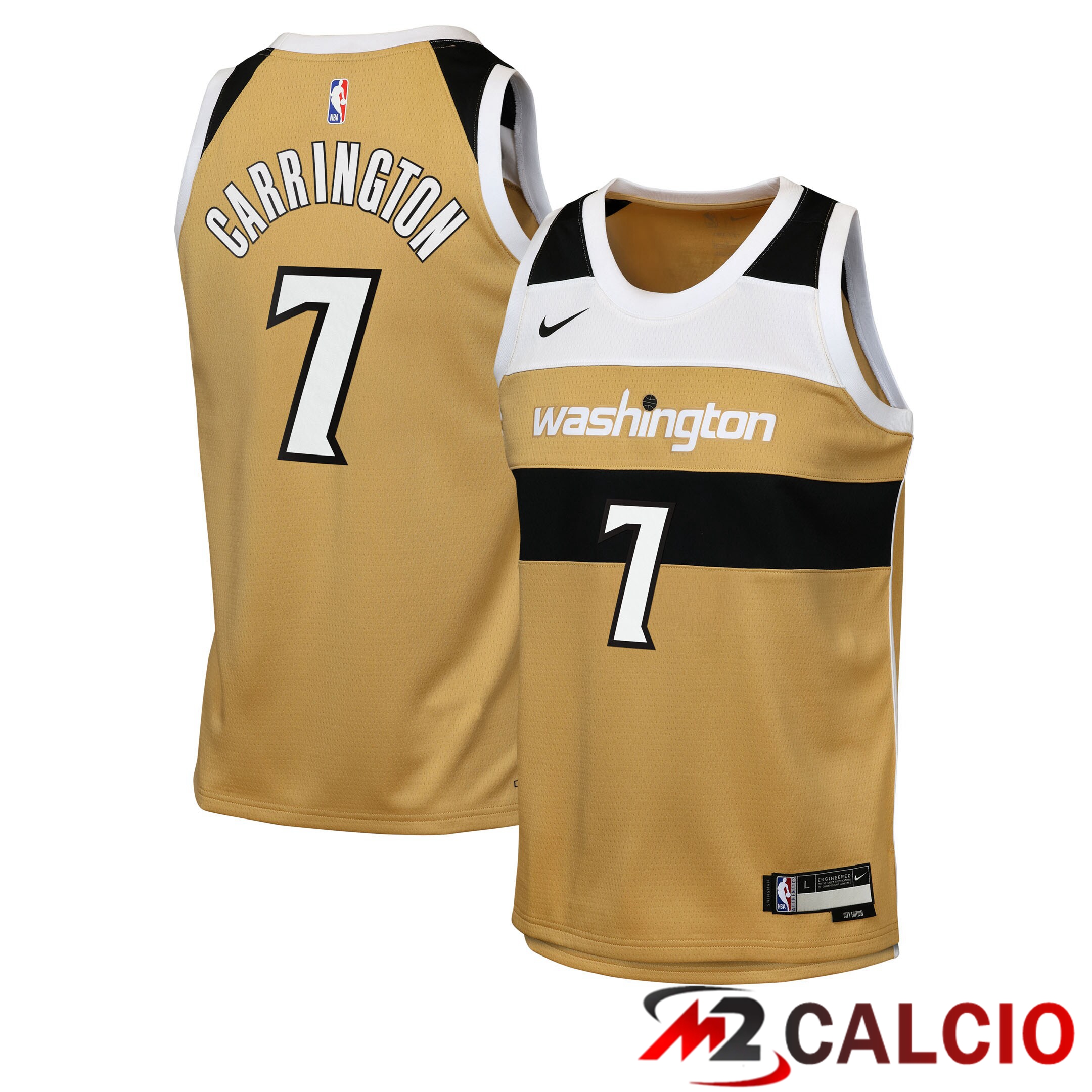 Maglie Washington Wizards Nike 2025/26 City Edition Swingman - Tan - Carlton Carrington - Ragazzi Maglie Washington Wizards Nike 2025/26 City Edition Swingman - Tan - Carlton Carrington - Ragazzi