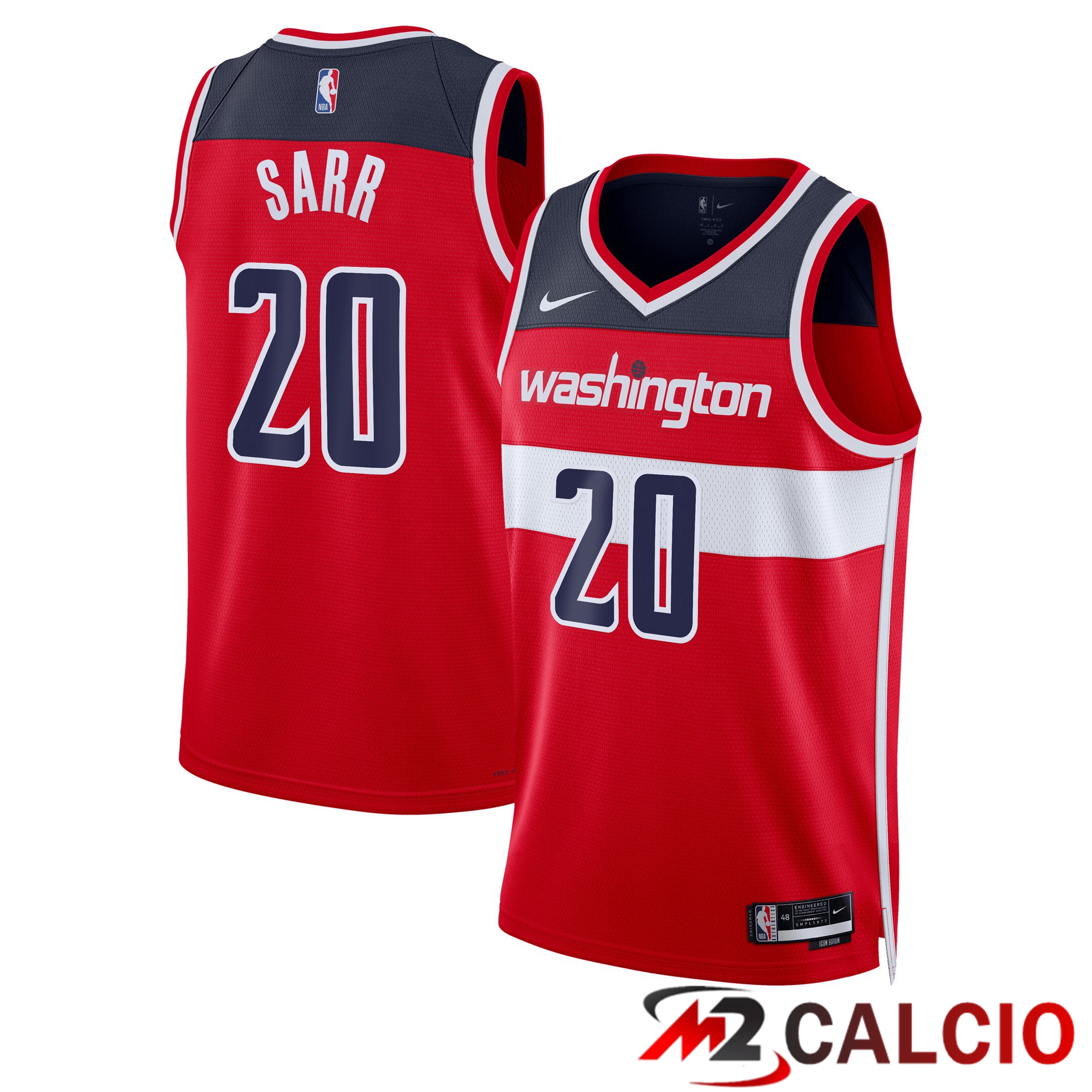 Maglie Swingman Washington Wizards Nike Icon - Rosso - Alexandre Sarr - Unisex Maglie Swingman Washington Wizards Nike Icon - Rosso - Alexandre Sarr - Unisex