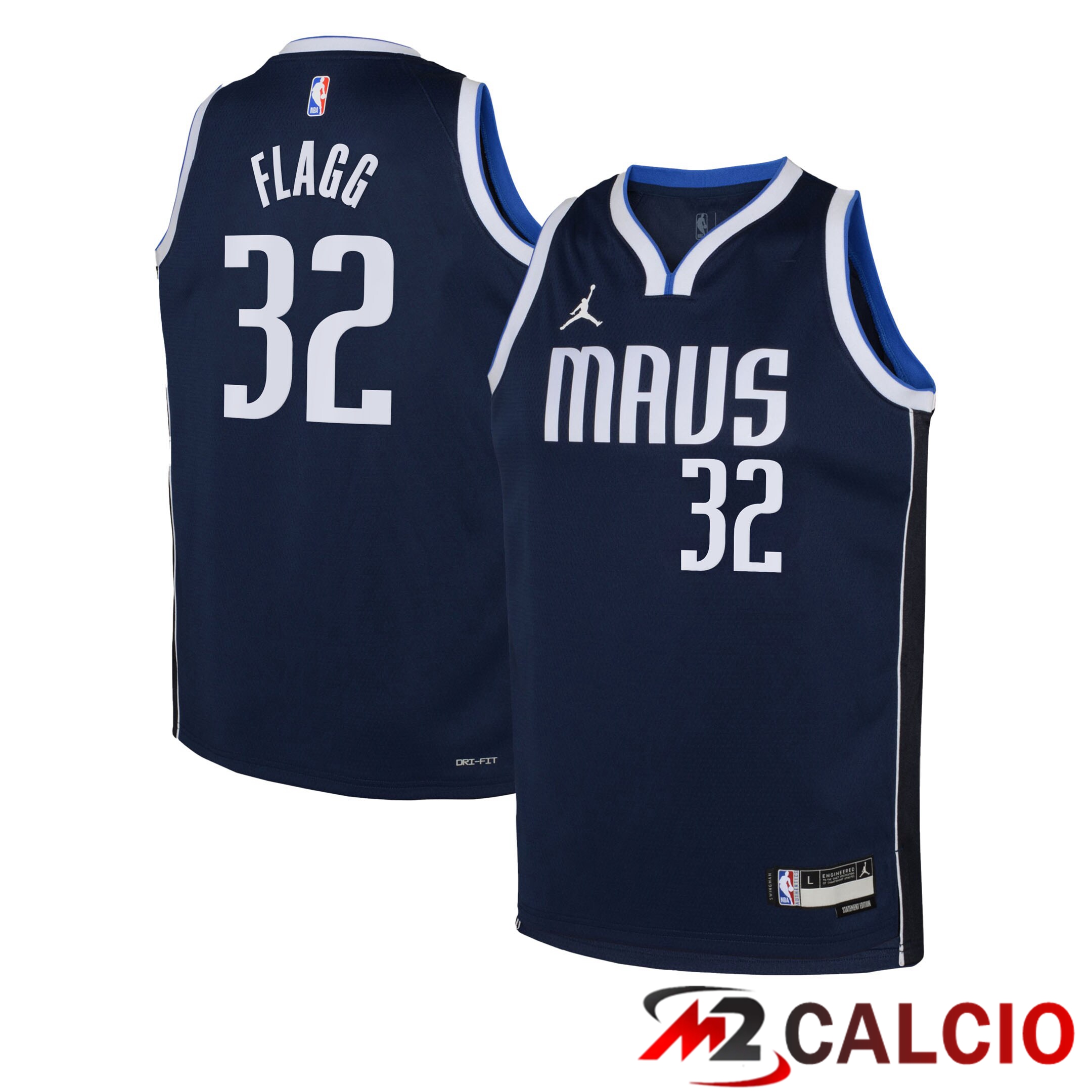Maglie Swingman Dallas Mavericks Jordan Brand Statement Edition NBA 2025 First Round Draft Pick - Blu Navy - Cooper Flagg - Bambino