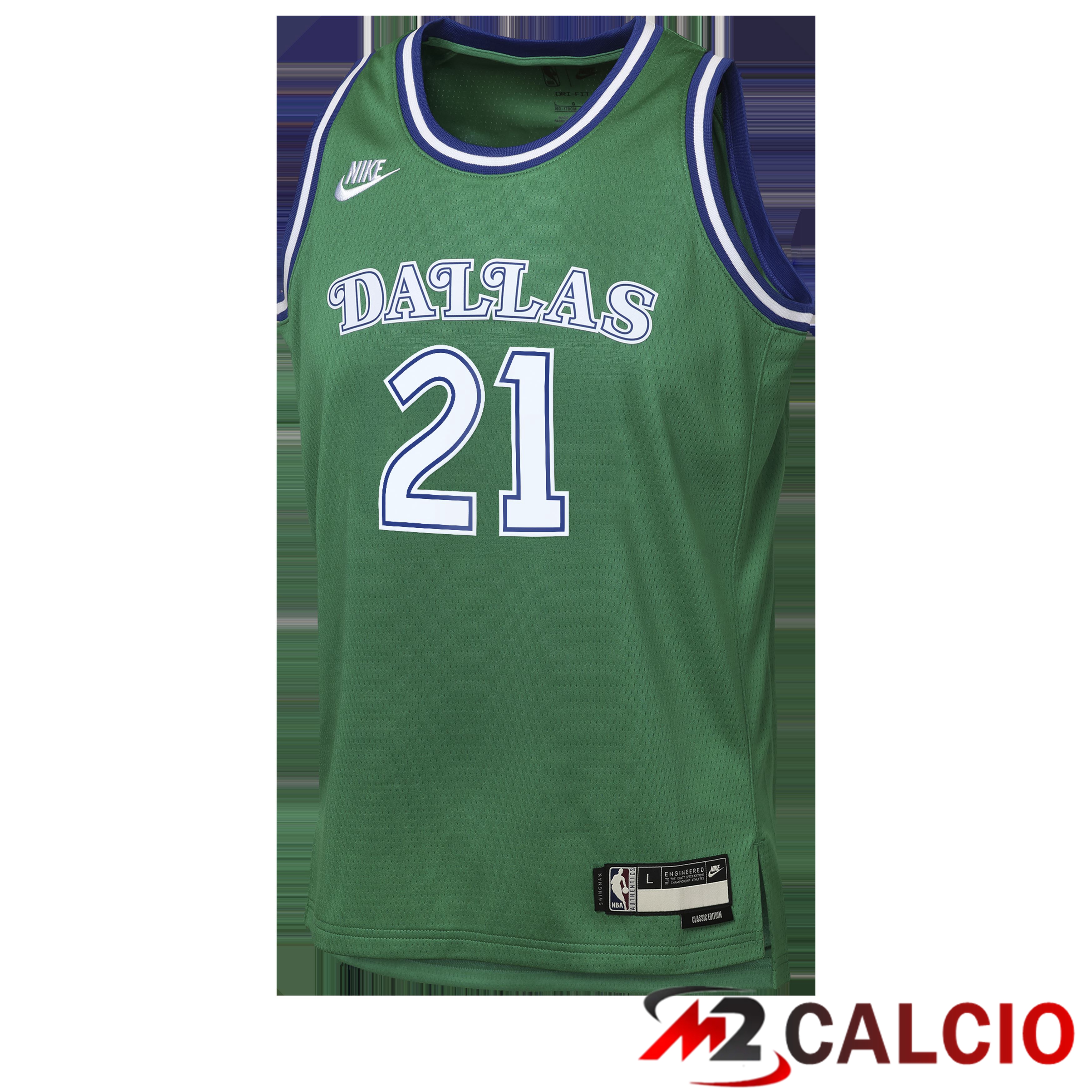 Maglie Nike Classic Edition Dei Dallas Mavericks - Verde - Daniel Gafford - Bambino