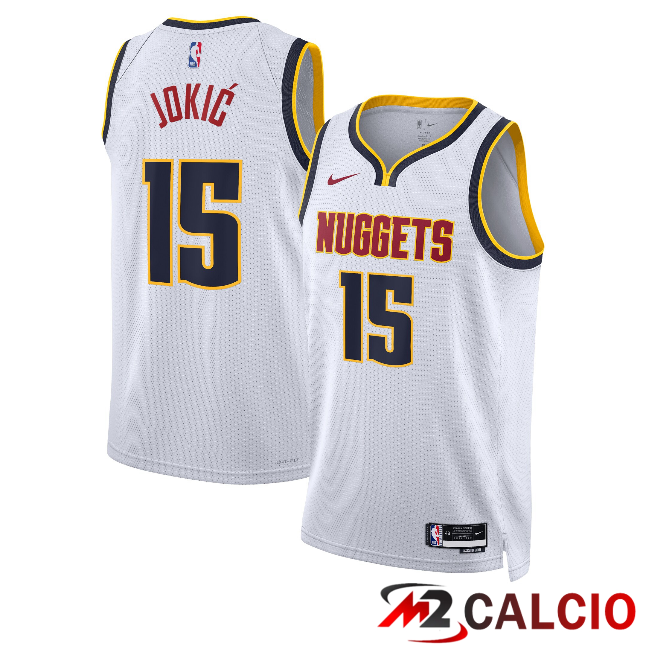 Maglie Denver Nuggets Nike Association Swingman - Bianca - Nikola Jokić - Giovanile Maglie Denver Nuggets Nike Association Swingman - Bianca - Nikola Jokić - Giovanile