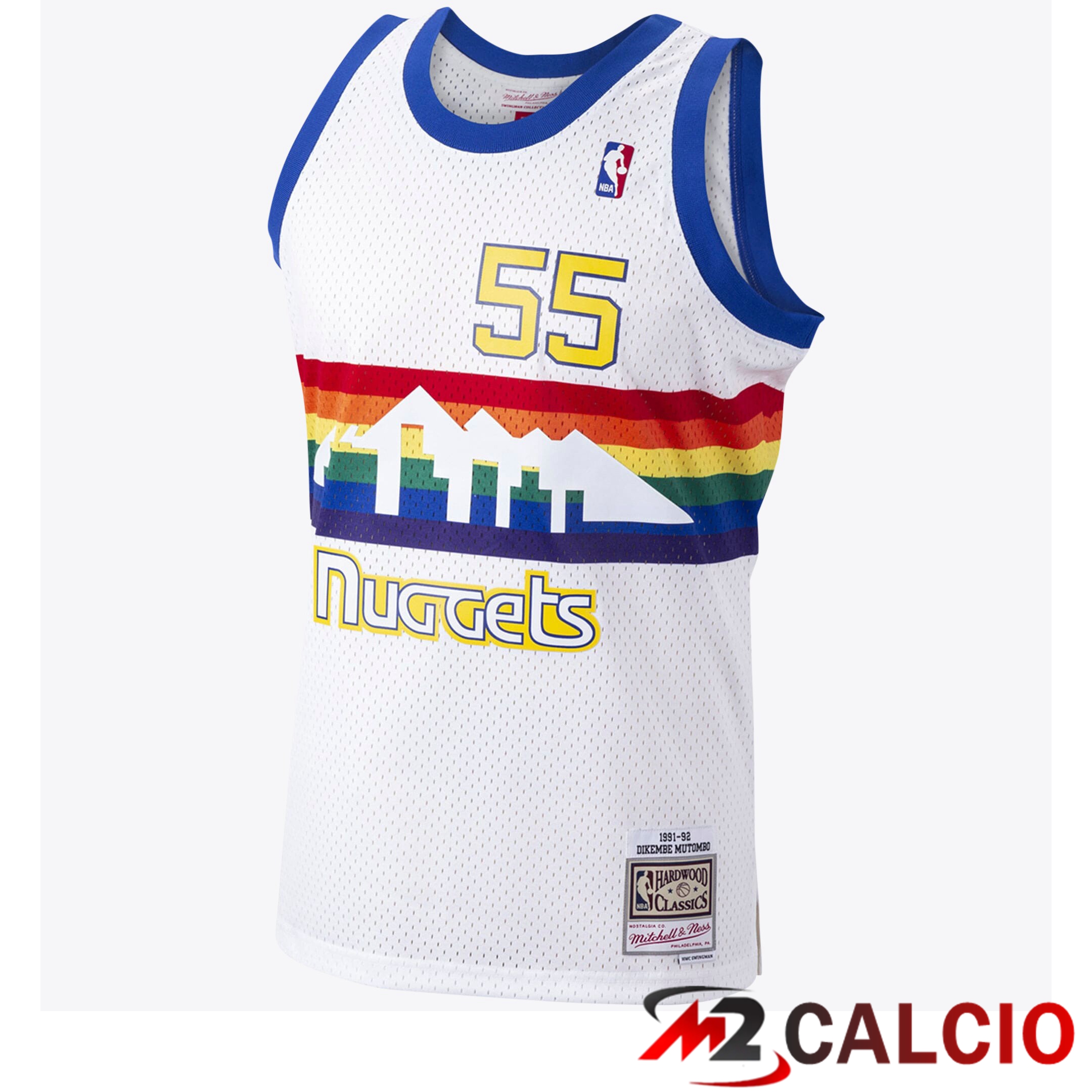 Maglie Denver Nuggets Dikembe Mutombo Hardwood Classics Road Swingman Di Mitchell & Ness - Uomo Maglie Denver Nuggets Dikembe Mutombo Hardwood Classics Road Swingman Di Mitchell & Ness - Uomo