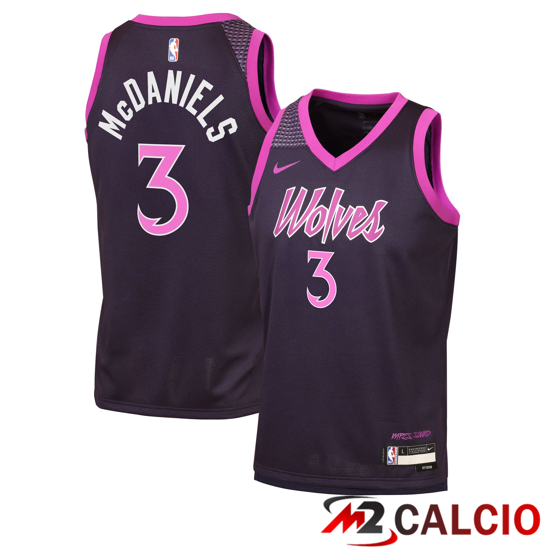 Maglie Minnesota Timberwolves Nike 2025/26 City Edition Swingman - Nera - Jaden Mcdaniels - Ragazzi Maglie Minnesota Timberwolves Nike 2025/26 City Edition Swingman - Nera - Jaden Mcdaniels - Ragazzi
