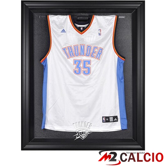 Maglie Espositore Per Con Logo Della Squadra Con Cornice Nera Degli Oklahoma City Thunder Maglie Espositore Per Con Logo Della Squadra Con Cornice Nera Degli Oklahoma City Thunder