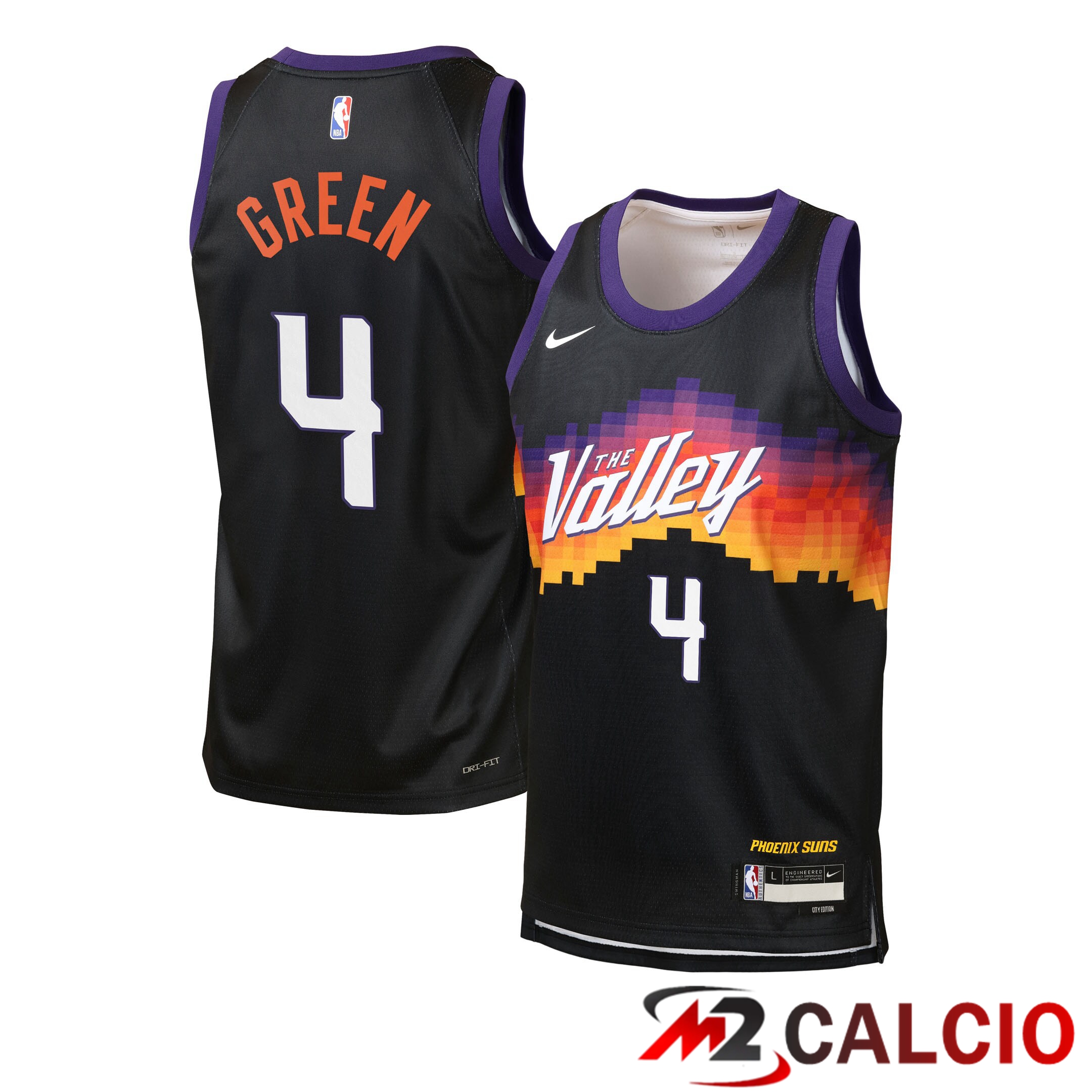 Maglie Phoenix Suns Nike 2025/26 City Edition Swingman - Nera - Verde Jalen - Ragazzi Maglie Phoenix Suns Nike 2025/26 City Edition Swingman - Nera - Verde Jalen - Ragazzi