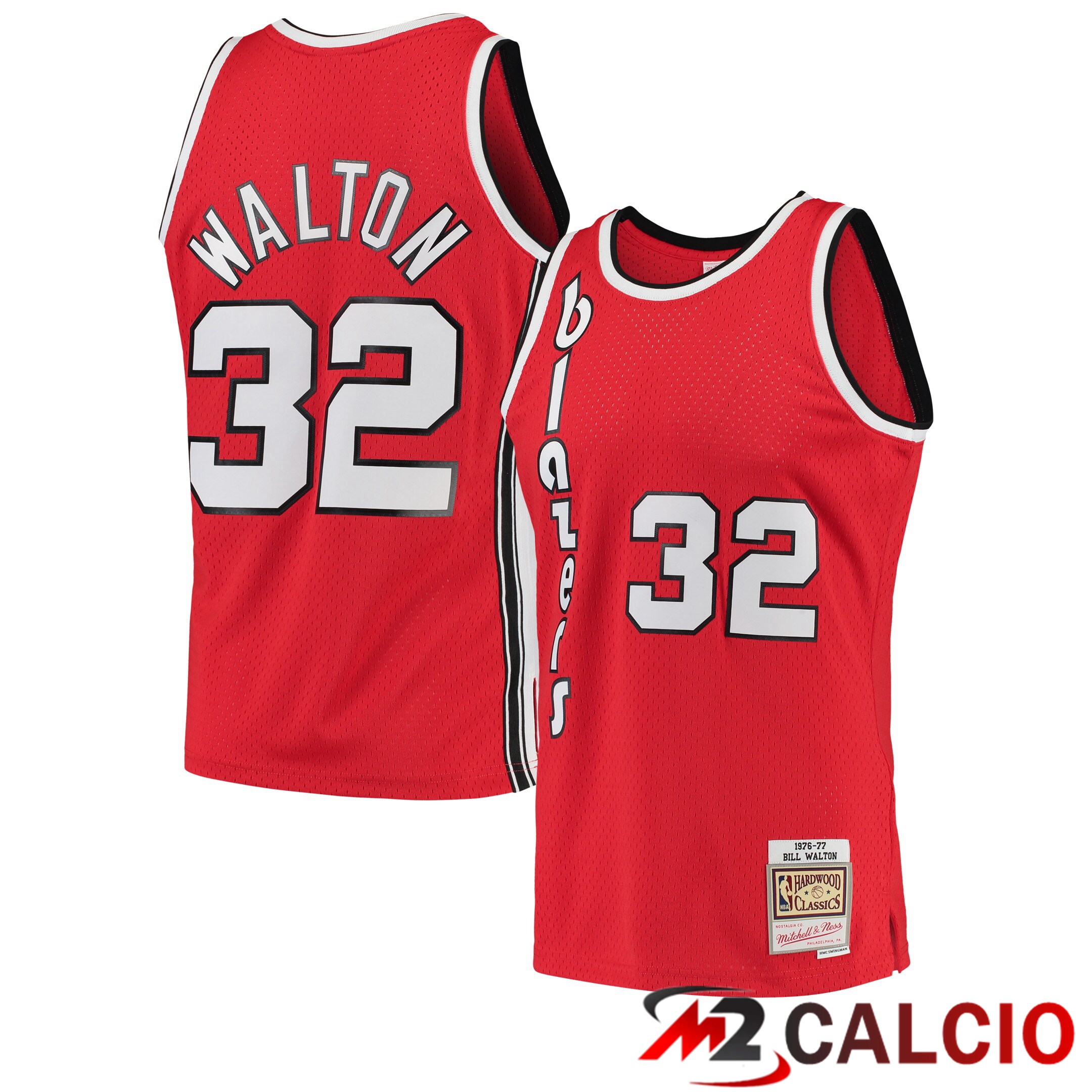 Maglie Mitchell & Ness Bill Walton Portland Trail Blazers Rossa 1976/77 Hardwood Classics Swingman Da Uomo Maglie Mitchell & Ness Bill Walton Portland Trail Blazers Rossa 1976/77 Hardwood Classics Swingman Da Uomo