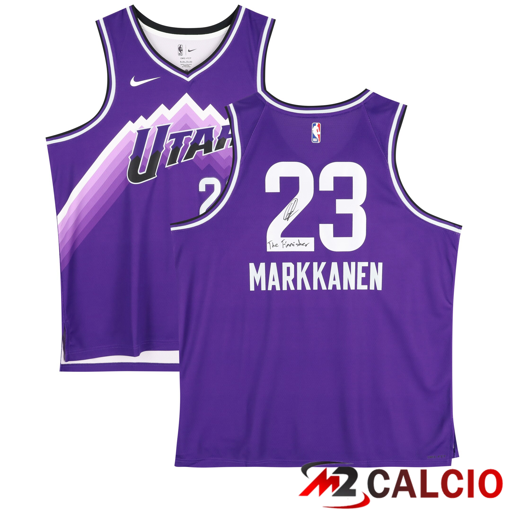 Maglie Nike City Swingman Viola 2023-34 Autografata Da Lauri Markkanen Degli Utah Jazz Con Dedica "The Finnisher" Maglie Nike City Swingman Viola 2023-34 Autografata Da Lauri Markkanen Degli Utah Jazz Con Dedica "The Finnisher"