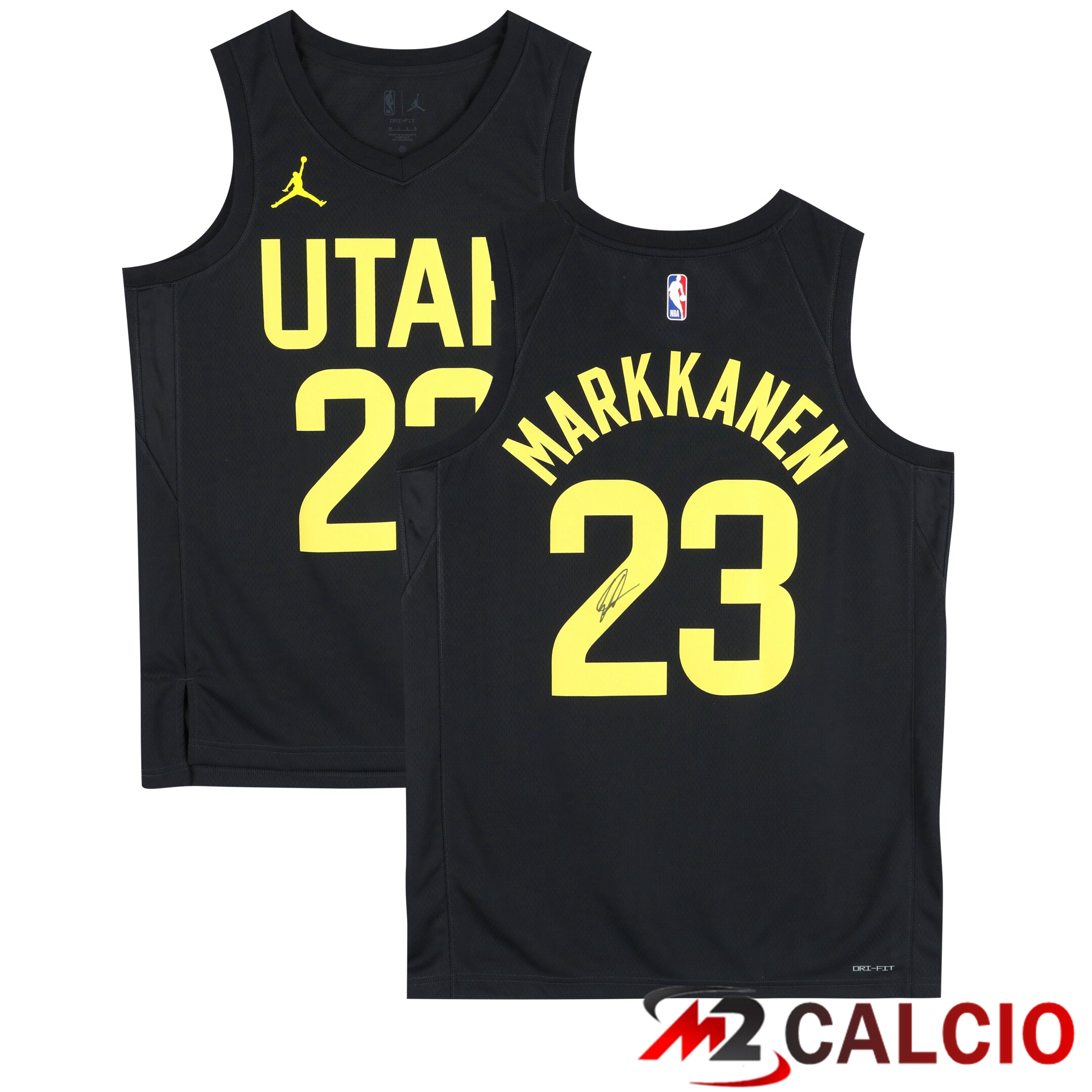 Maglie Lauri Markkanen Maglie Utah Jazz Autografata Nike Black Statement Swingman Maglie Lauri Markkanen Maglie Utah Jazz Autografata Nike Black Statement Swingman