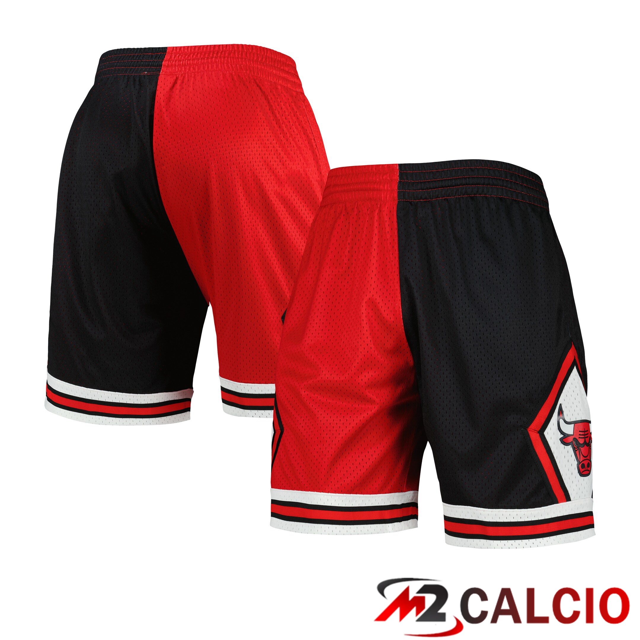 Pantaloncini Da Uomo Mitchell & Ness Chicago Bulls Hardwood Classics 1997 Split Swingman Neri/Rossi Pantaloncini Da Uomo Mitchell & Ness Chicago Bulls Hardwood Classics 1997 Split Swingman Neri/Rossi